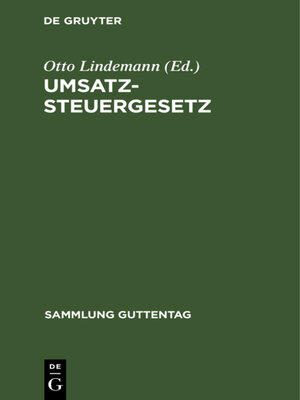 cover image of Umsatzsteuergesetz